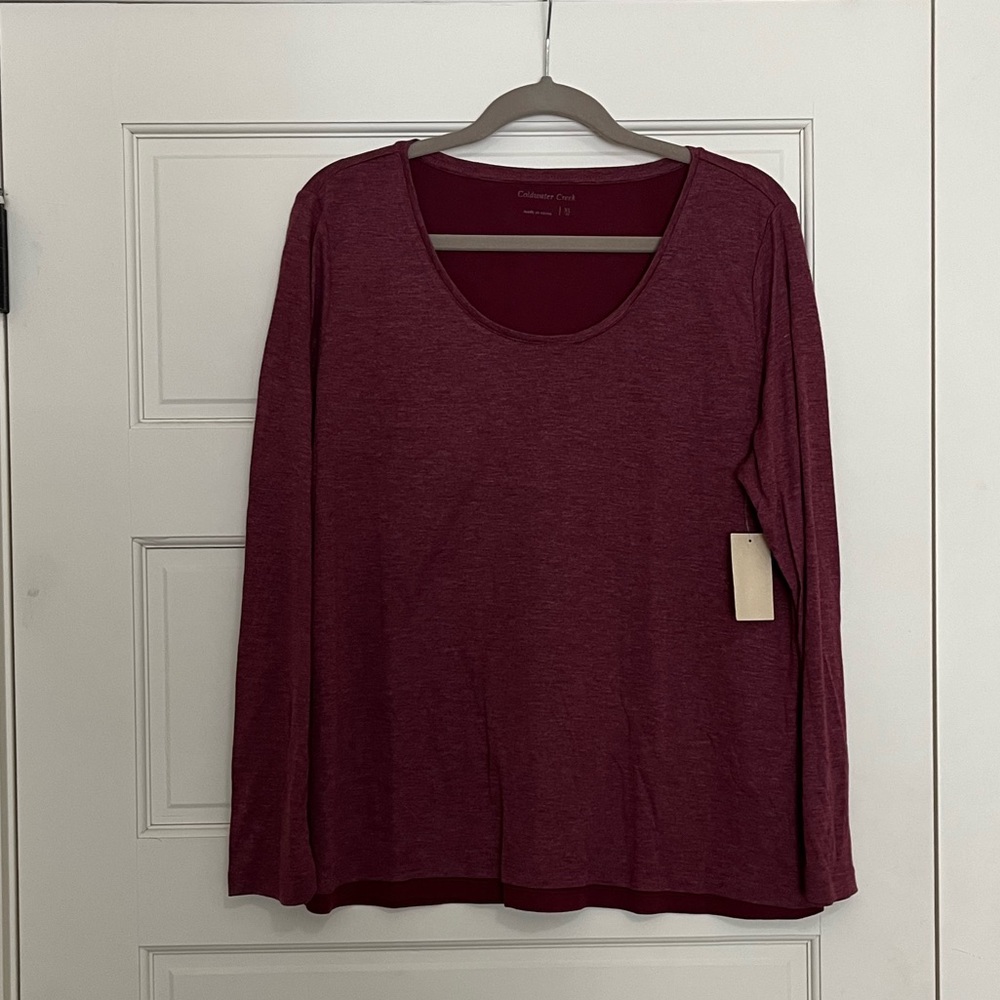Heathered scoop tee